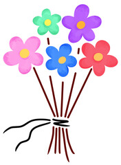 colorful flower bouquet illustration