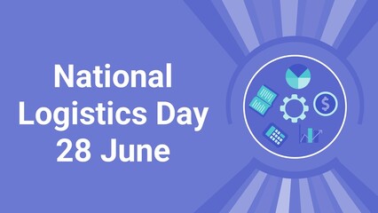 Fototapeta premium National Logistics Day web banner design illustration