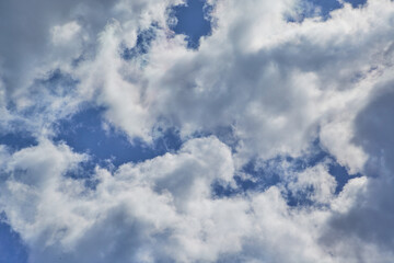 Large white cloud in the sky up close