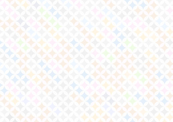 Colorful Mosaic Tile Background with Circles and Stars（円と星形のかわいいカラフルモザイクタイル背景）