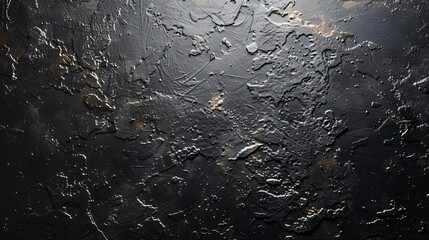 Fototapeta premium Close-up of scratched black wall