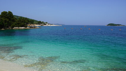 beach with water Ksamil Albania