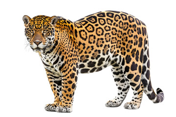 Obraz premium Stunning image of a jaguar with striking patterns and vivid colors. Ideal for wildlife, nature, and animal-related projects.