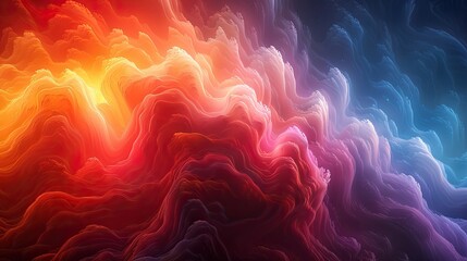 Fototapeta premium abstract background Colorful gradient waves with glossy texture