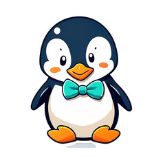 Obraz premium Cute Kawaii Penguin