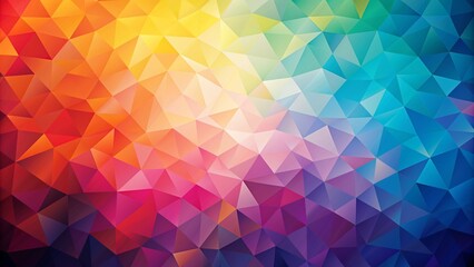 Fototapeta premium Geometric rainbow background. Colorful triangles. Abstract geometric pattern. Bright colors and triangles. Rainbow mosaic