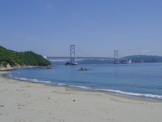 【徳島県】千鳥ヶ浜から見た大鳴門橋