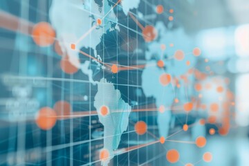 Fototapeta premium Global Sales Team in Virtual Meeting: Modern Strategies and Global Reach