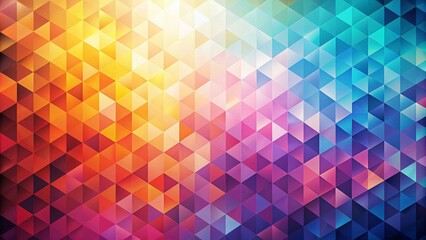 Geometric rainbow background. Colorful triangles. Abstract geometric pattern. Bright colors and triangles. Rainbow mosaic