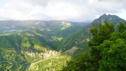 Fototapeta premium landscape with clouds Albania mountains