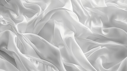 Obraz premium Close-up shot of a white fabric with unique texture