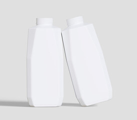 Milk Packaging white color on gray background - All is product with 3D render