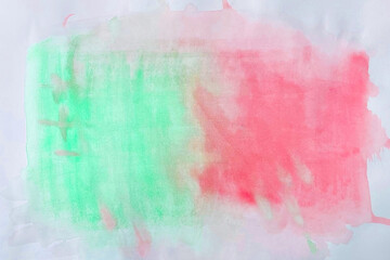 a red and green watercolor background