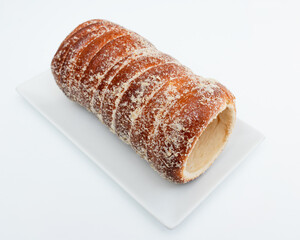 Hungarian rolls on a white background