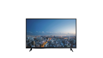 TV on white background 