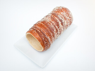 Hungarian rolls on a white background