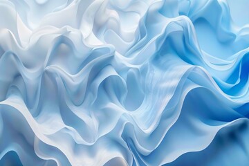 Obraz premium Close-up blue white abstract wavy waves