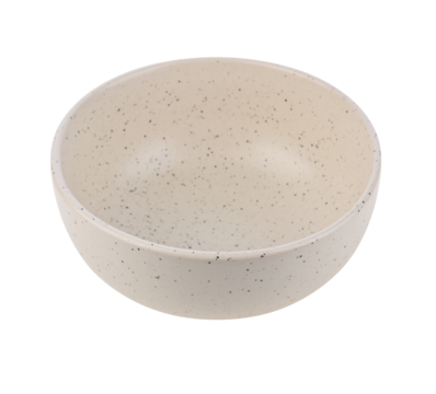 Ceramic Stoneware White Speckled bowl on transparent png