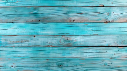 Obraz premium Rustic turquoise wooden planks forming a vertical texture ideal for backgrounds, wallpapers, and design elements in a variety of creative projects.