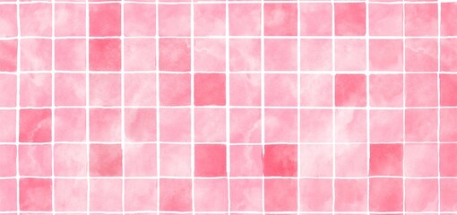 Fototapeta premium pink mosaic background Decoration, restaurant decoration, retro, vintage, summer, ceramic, pattern