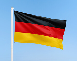 Waving German flag. German national flag illustration