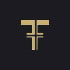 letter T and F monogram professional business logo vector illustration template design
