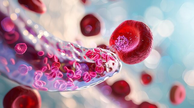 Animation of red vital fluid cell formation with a visual representation of anemia's disruption