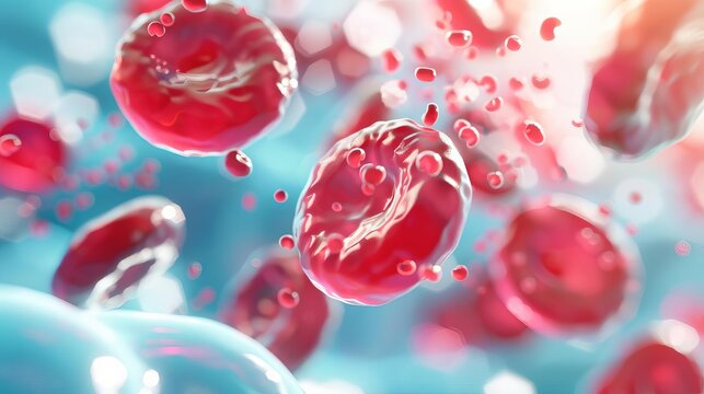 Animation of red vital fluid cell formation with a visual representation of anemia's disruption