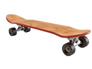 Skateboard, eye level, front view, clipart, isolated on white background