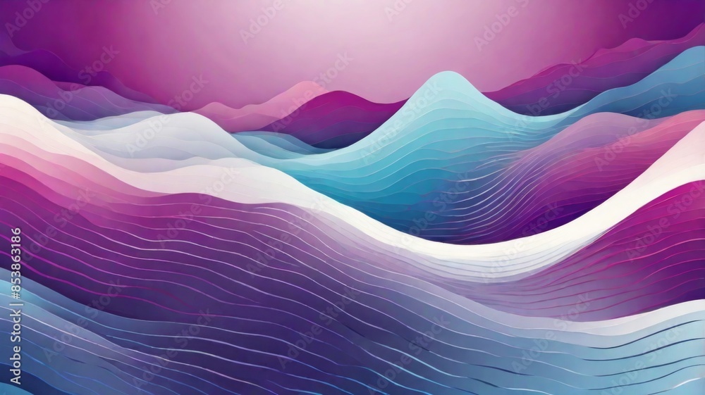Aufkleber Design an abstract background with overlapping wireless signal waves
