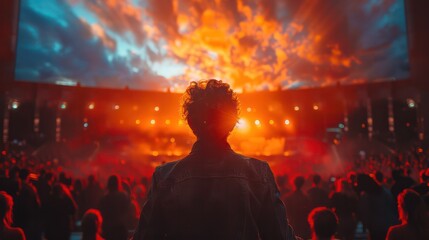 Person feeling uplifted and inspired while watching a motivational speech.