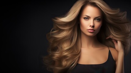 Young Blonde Woman with Blue Eyes