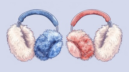 earmuffs flat design side view