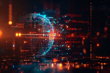 Fototapeta premium Close-up sphere many lights