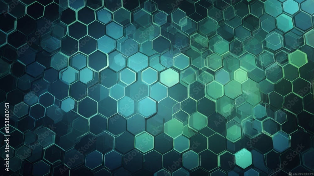 Aufkleber abstract background with a hexagonal grid pattern, symbolizing data storage and transfer
