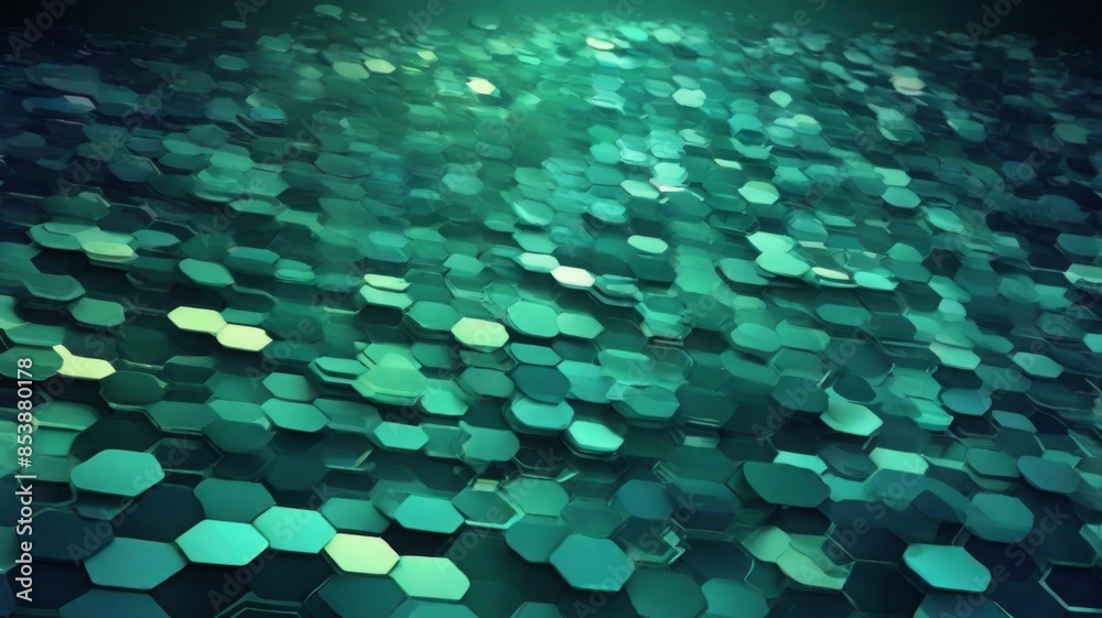 Leinwandbilder abstract background with a hexagonal grid pattern, symbolizing data storage and transfer
