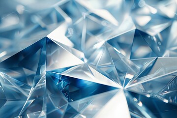 Close-up shiny blue diamonds bunch