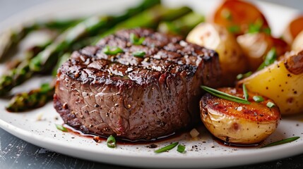 Medium rare grilled Tomahawk beef steak on board