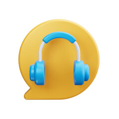 headphones 3d render icon