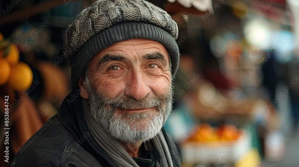 Poster  positive, middle aged man in his 50s, working class 