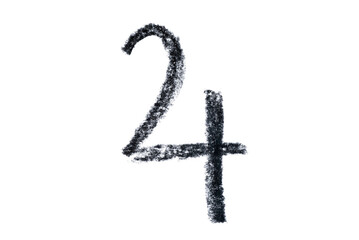 A hand-drawn Jupiter symbol in black pencil isolated on a white background. Perfect for astrology-themed designs, horoscope articles, and spiritual projects © Anna