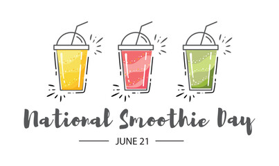 National Smoothie Day, icon,  vector.