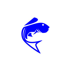 Modern fish logo template icon vector illustration design.