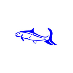Modern fish logo template icon vector illustration design.