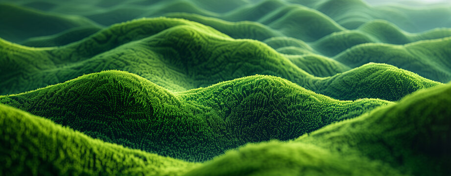 Illustration of an Abstract organic green, grass, trees, lines as wallpaper background backdrop