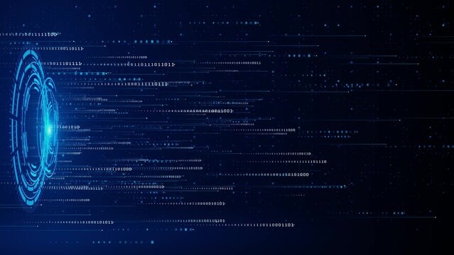 Data Network, Virtual Reality, Quantum Computing Binary data streaming code Artificial Intelligence, Big Data. Cyber security code number data protection business technology privacy hacking concept
