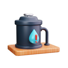 water tank 3d render icon