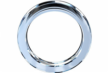 Fototapeta premium A shiny silver circle with a blue center
