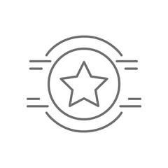 Flat illustration. Victory icon. Award, badge, winner's medal, victory cup. Perfect icon for your design..