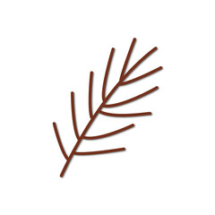 Flat illustration. Branch icon on a white background. Perfect as a symbol or logo for your design...